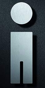 PHOS Design, P0301, Herren WC Türsymbol, 11 cm Höhe, Toilettenschild Piktogramm mit Design Awards, E