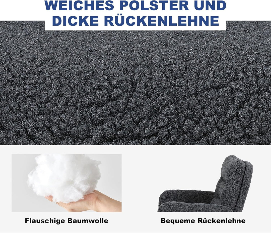 Youhauchair Schreibtischstuhl, Schminktisch Stuhl aus Kunstpelz, Bequemer Drehstuhl Schreibtisch Stu