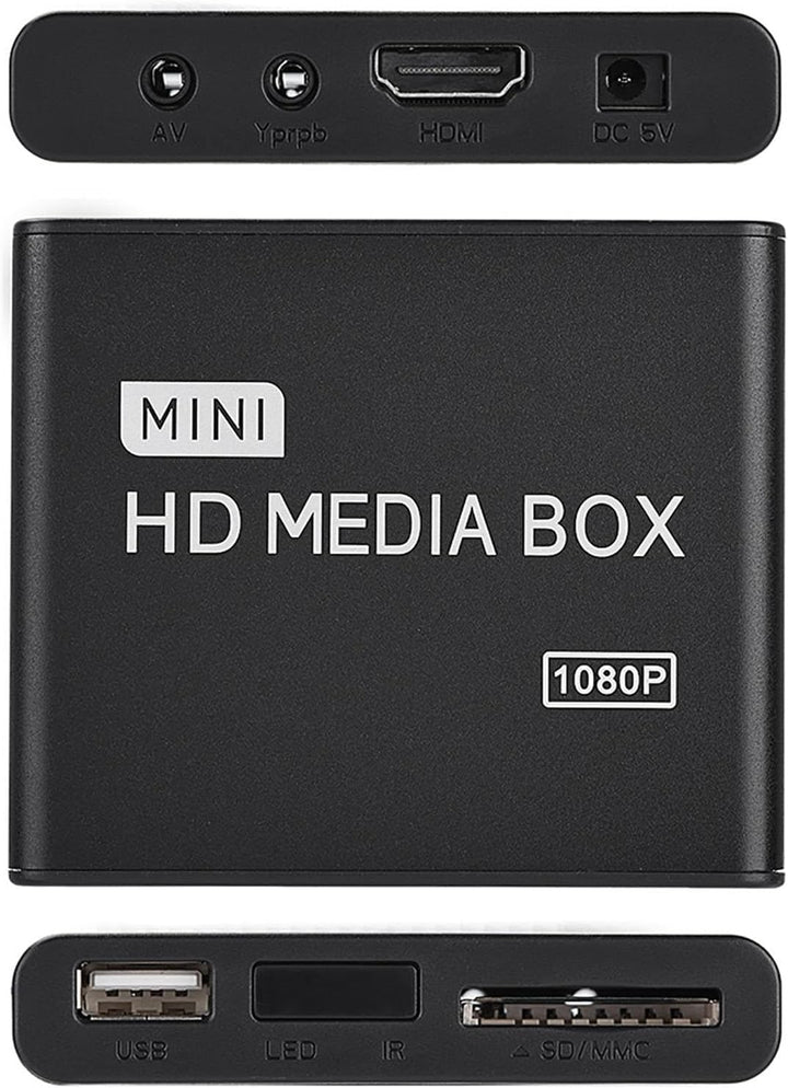 1080P Full HD Box Media Player, 100 Mbit/S Media Player Box, Unterstützung für USB MMC RMVB MP3 AVI