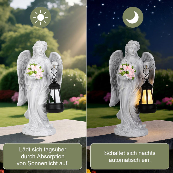 Engel Gartenstatuen, Grabschmuck Wetterfest: Grabengel, Aussen Friedhof Deko, Wetterfeste Grabdeko a