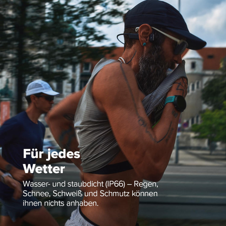 SUUNTO Wing 2 Knochenschall Kopfhörer, Open-Ear Sport Ohrhörer, IP66 Wasserdicht, Bis zu 36 Std Akku