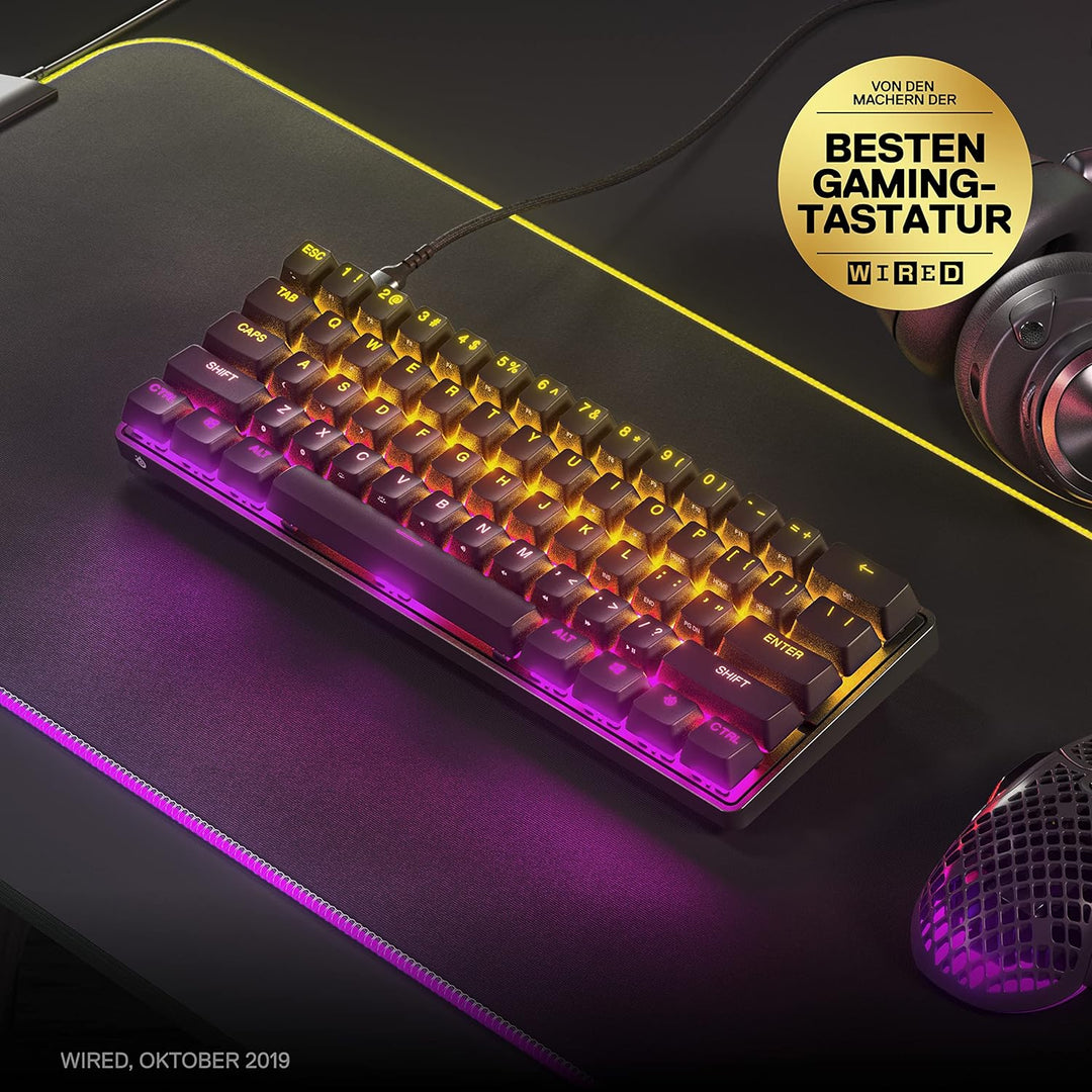 SteelSeries Apex 9 Mini - Mechanische Gaming-Tastatur - Optische Switches - 2-Punkt-Betätigung - Kom