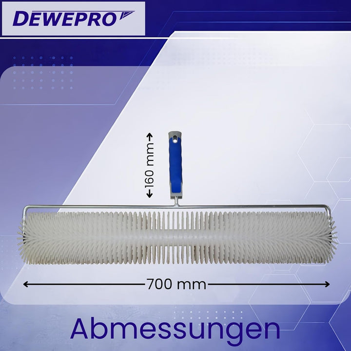 DEWEPRO Stachelwalze 70cm - Stachellänge 40mm - Stabiler Metallbügel und 2-K-Handgriff mit Stielaufn