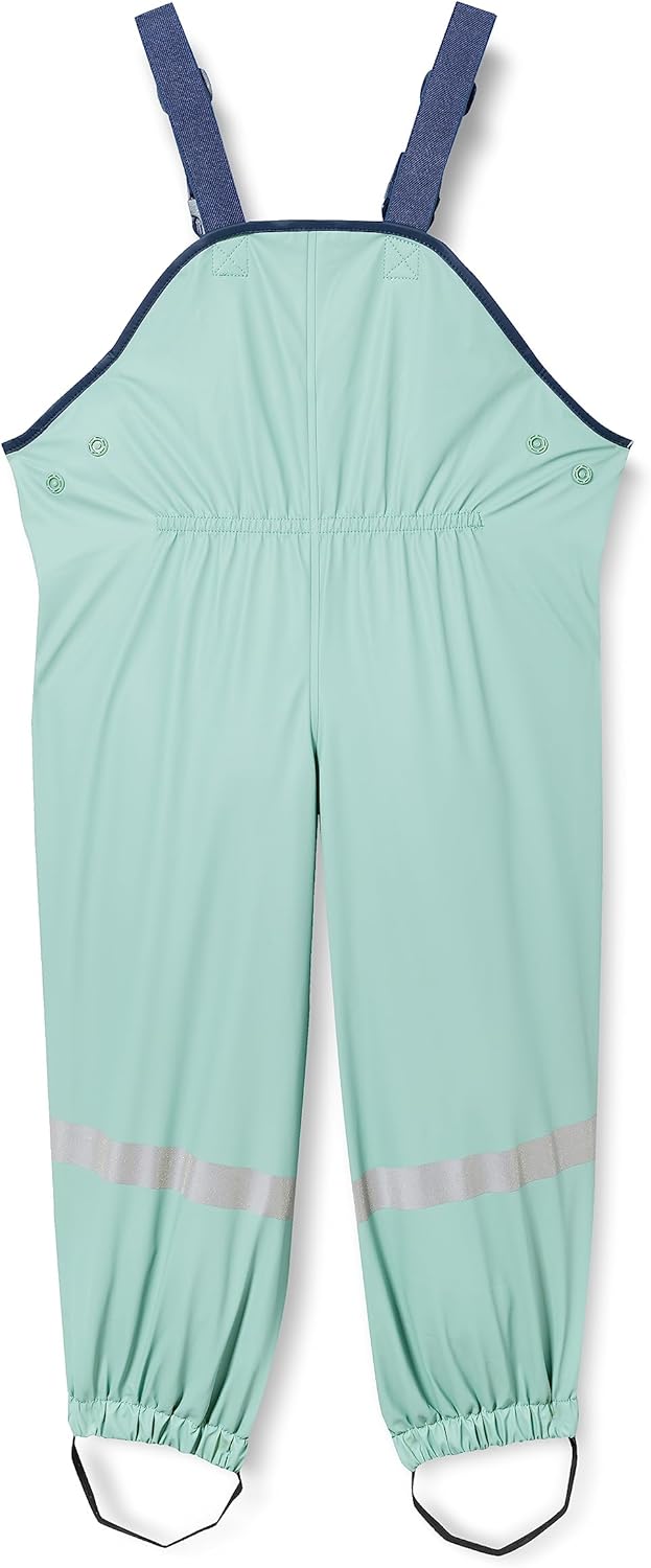 Playshoes Unisex Kinder Matschhose Regenlatzhose Fleece-Futter Wind-und wasserdichte Regenhose Regen