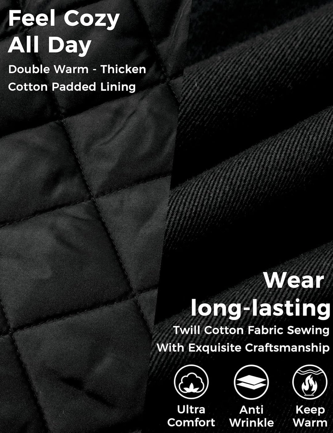 Wantdo Damen Klassische Baumwoll Jacke Warmer Fleece Mantel Winter Outdoor Parka Jacke Mittellanger