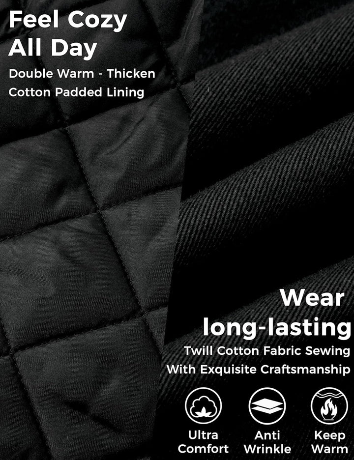 Wantdo Damen Klassische Baumwoll Jacke Warmer Fleece Mantel Winter Outdoor Parka Jacke Mittellanger