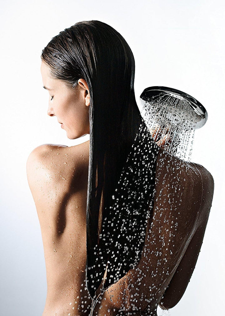 hansgrohe Raindance Select S 150 Duschkopf, 3 Strahlarten, wassersparend, Chrom & Metaflex Duschschl