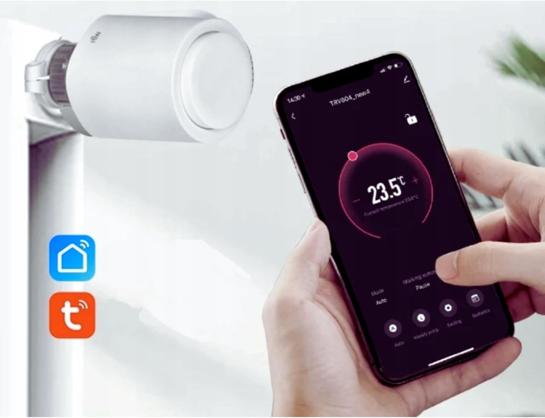 Tuya Smart Wi-Fi Thermostat-Kopf - Thermostat Heizung für effiziente Steuerung mit App-Steuerung - f