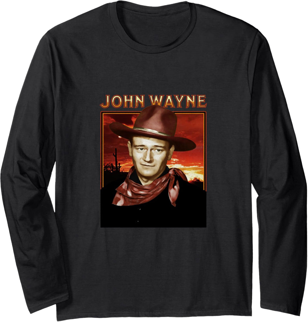 John Wayne Wüstensonnenuntergang Langarmshirt