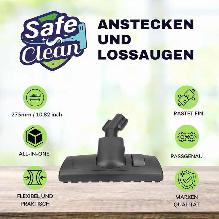Bodendüse kompatibel mit Miele Staubsauger Blizzard CX1 Modellen, Serie CX 1, umschaltbar mit Einras