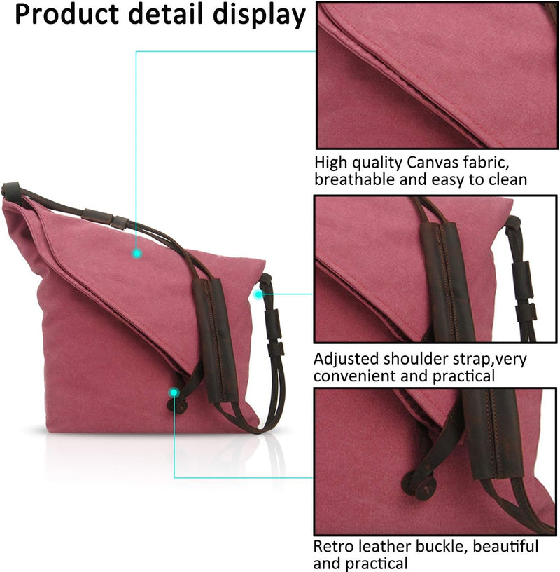 FANDARE Retro Umhängetasche Männer/Frauen 13 Zoll Laptop Business Crossbody Bag Outdoor Reise Campin