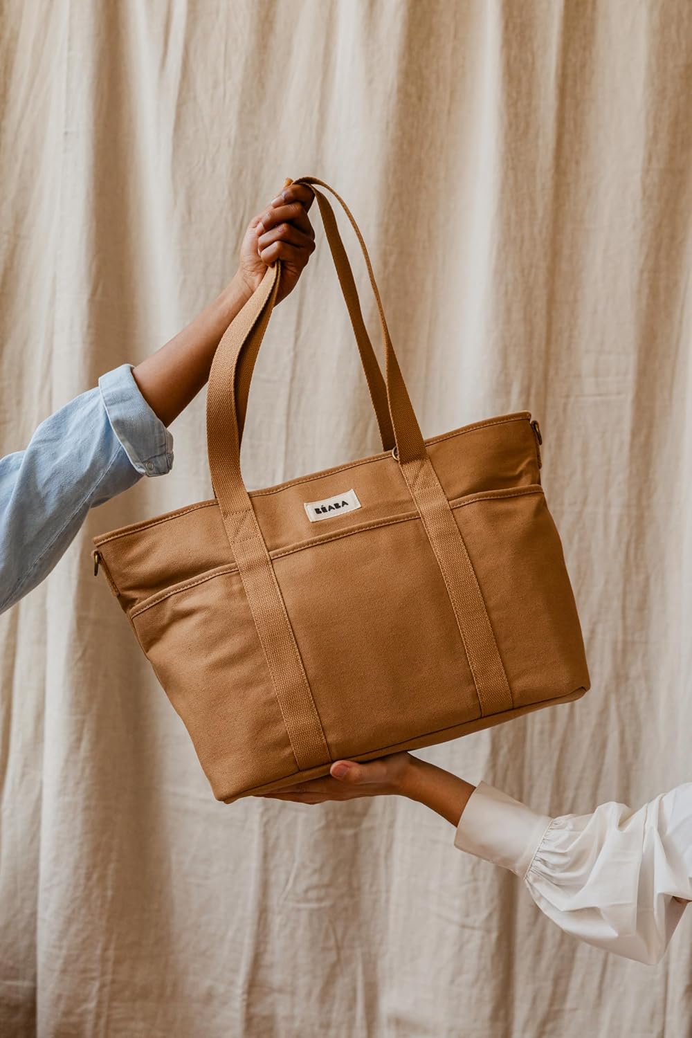 BÉABA Wickeltasche Baby Madrid 22L – Wickeltasche im Tote-Format, Unisex für Mama und Papa, 11 Fäche