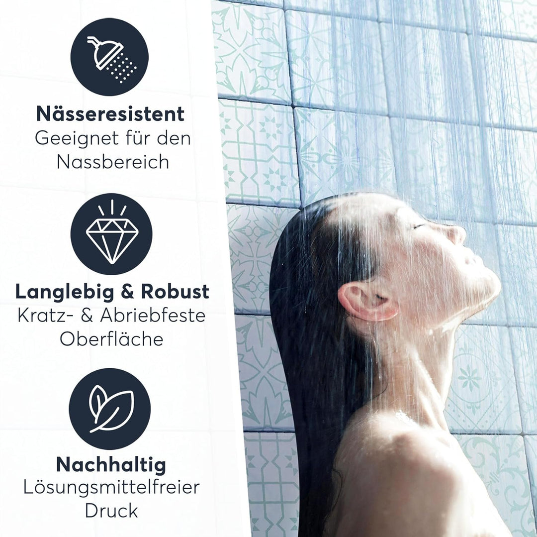 Fliesen verschönern - CREATISTO Fliesenfolien u. Klebefliesen I Sticker Aufkleber Folie für Bad-Flie