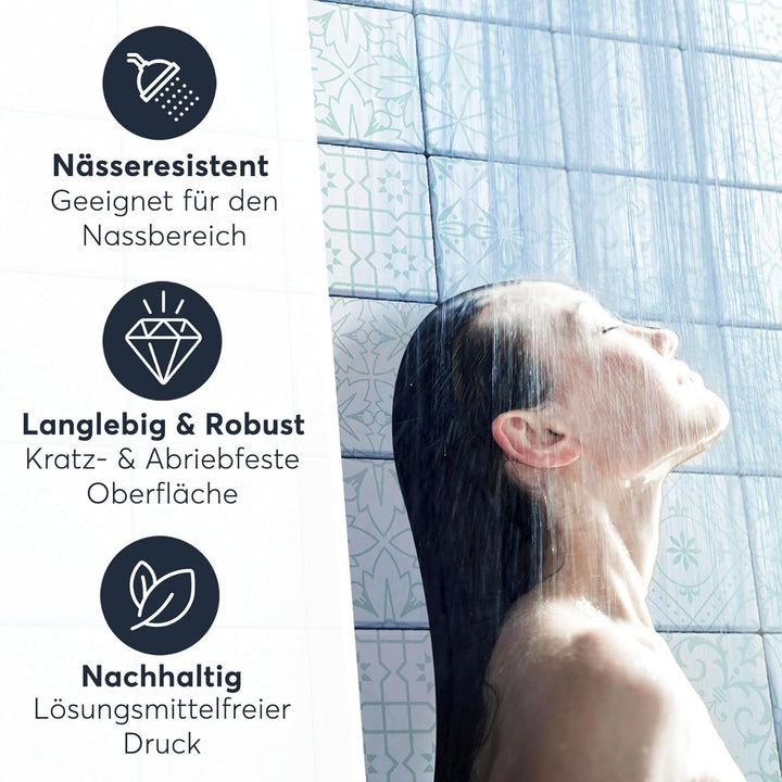 Fliesen verschönern - CREATISTO Fliesenfolien u. Klebefliesen I Sticker Aufkleber Folie für Bad-Flie