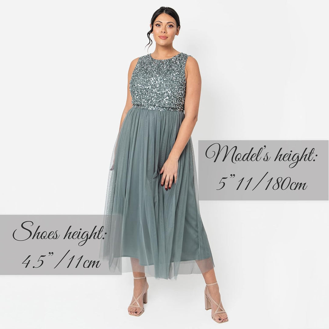 Maya Deluxe Damen Bridesmaid Dress Misty Green 38, Misty Green 38