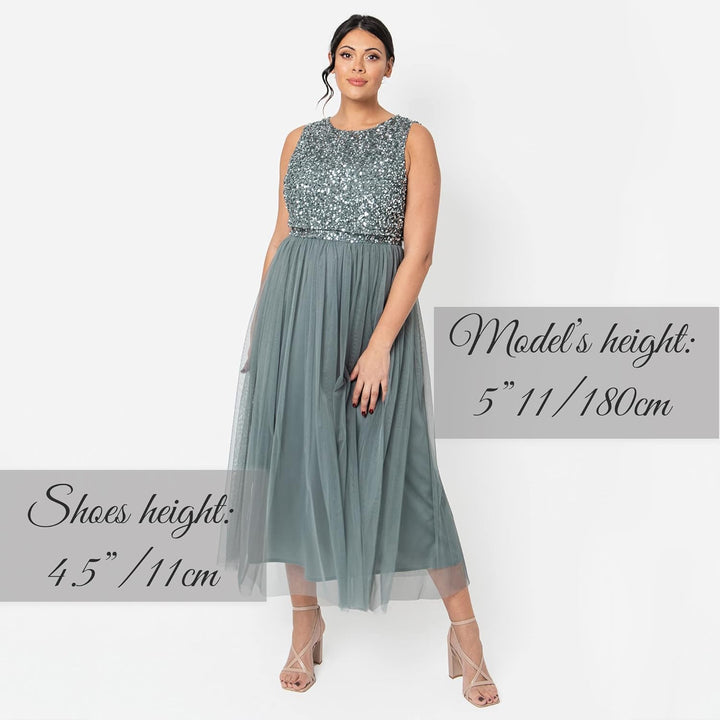 Maya Deluxe Damen Bridesmaid Dress Misty Green 34, Misty Green 34