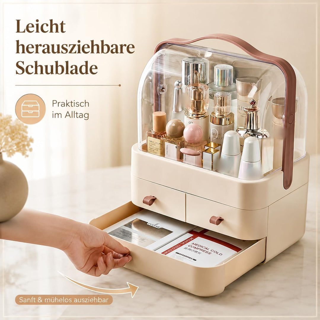 RMAN Make Up Kosmetik Organizer, Aufbewahrung Schmink Organizers Aufbewahrungsbox mit 3 Schubladen T