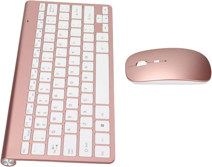Kabellose Tastatur, Computertastatur mit UV-Beschichtung (Roségold), Roségold