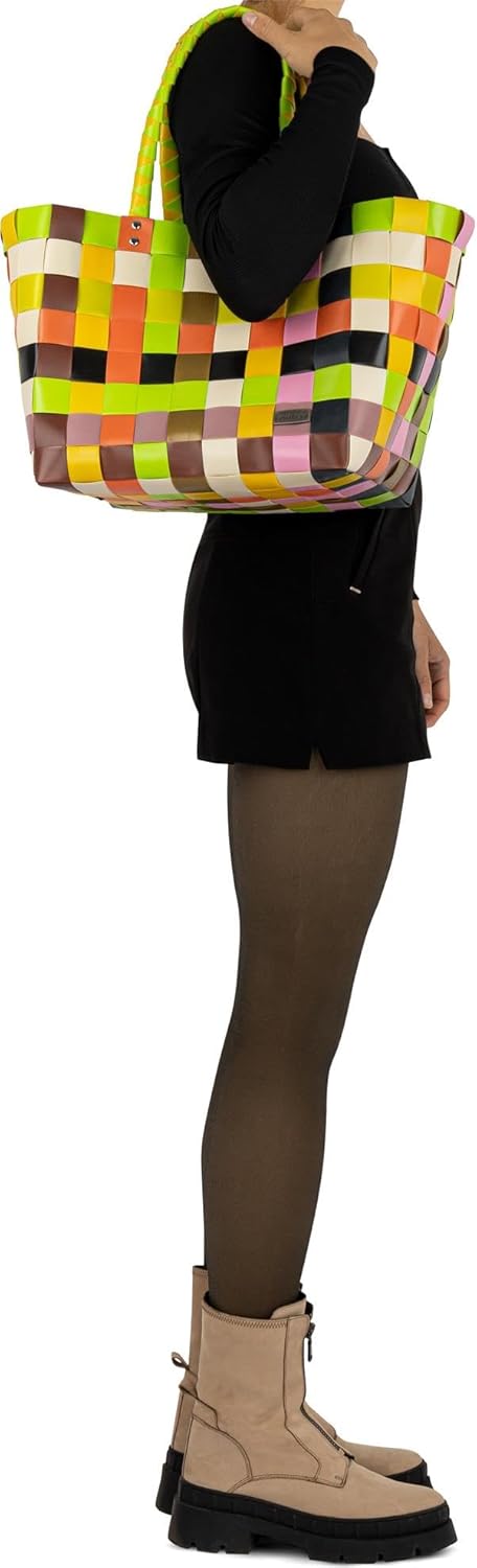 Einkaufstasche geflochten mit Henkeln - Tragetasche extra robust Farbe Classic/Sunflower Classic / S