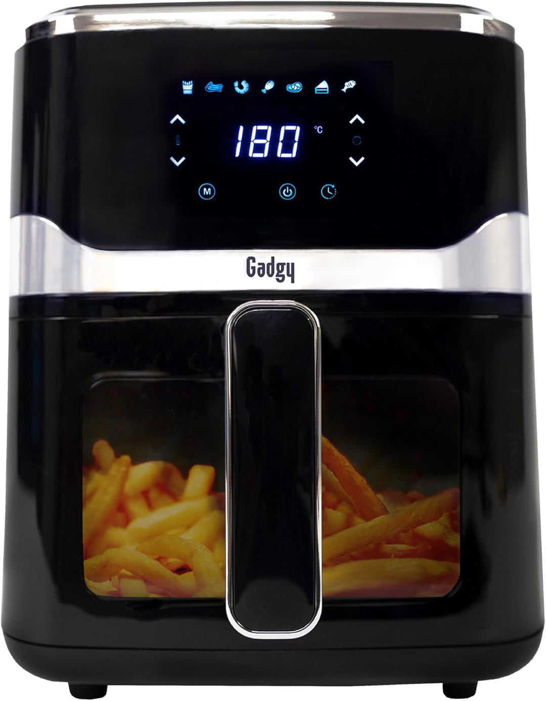 Gadgy Heissluftfritteuse mit Sichtfenster 5L - Airfryer Antihaftbeschichtung - 1400W Fritteuse ohne