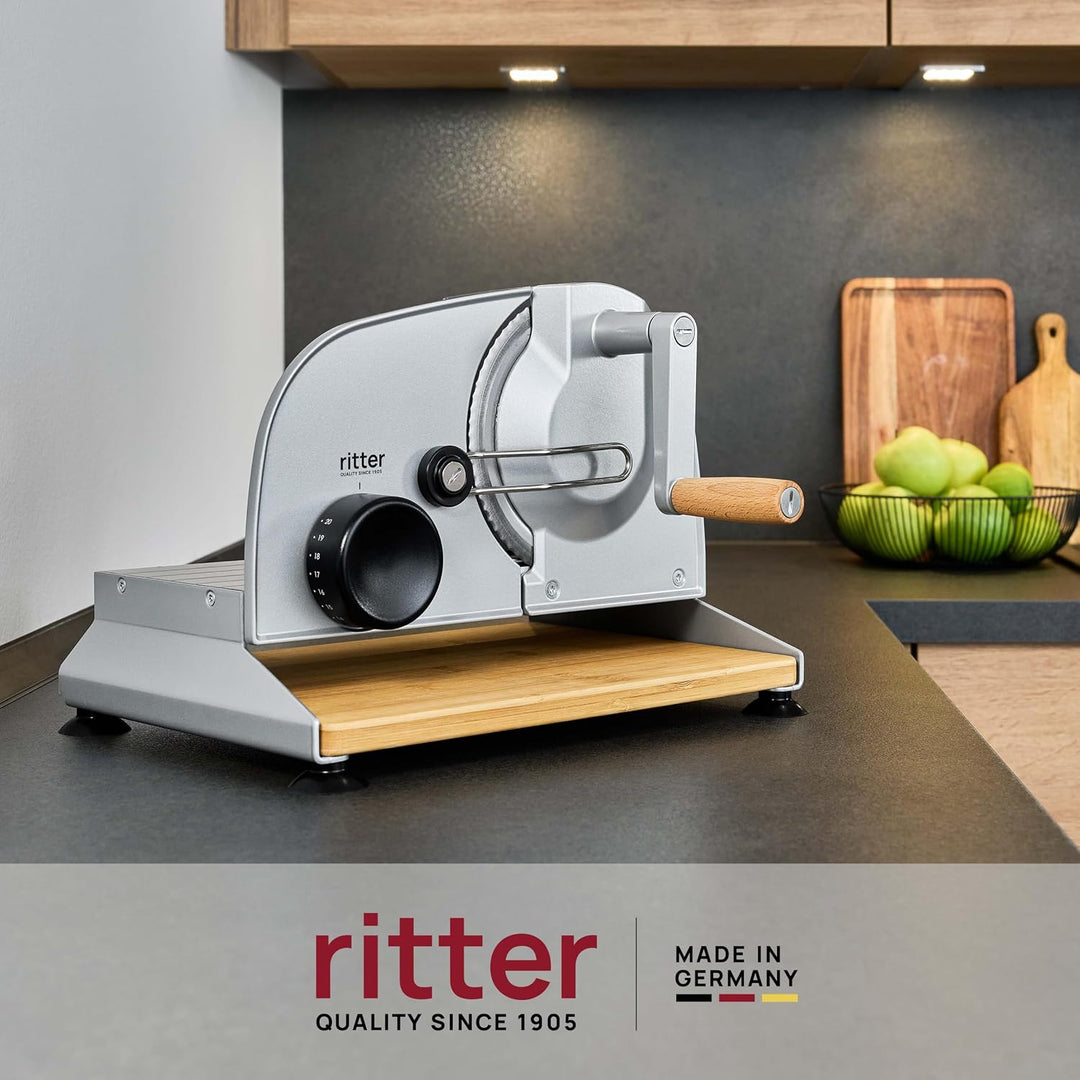 ritter Allesschneider amano 5, manueller Allesschneider mit leichtgängiger Handkurbel, made in Germa