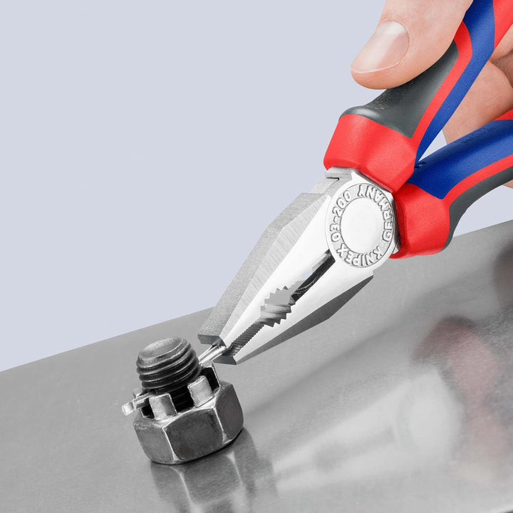 KNIPEX Kombizange verchromt, mit Mehrkomponenten-Hüllen 200 mm 03 05 200 200 mm verchromt Mit Mehrko