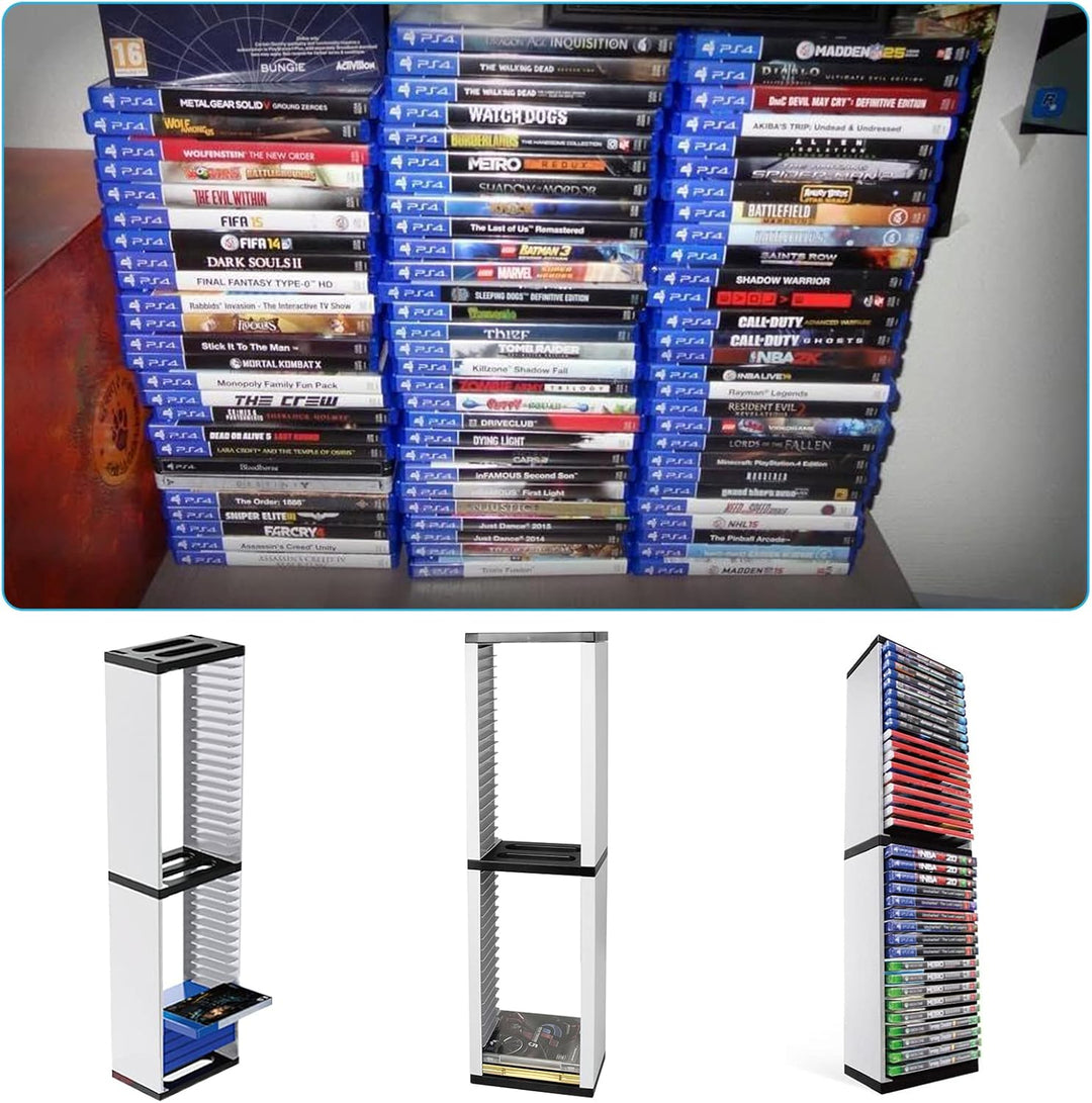 Queen.Y Game Disc Box Lagerregalhalter Hochwertige Qualität Langlebig für PS5 Speicherregal Halten 3