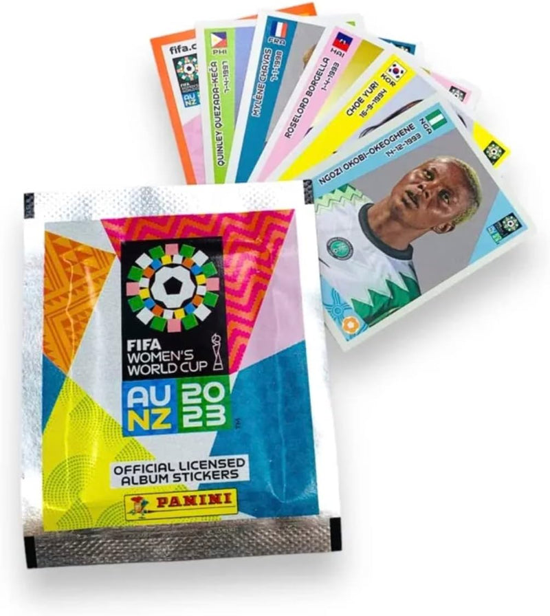 Panini FIFA Frauen WM 2023 - Stickerkollektion (Box mit 50 Tüten), Box mit 50 Tüten