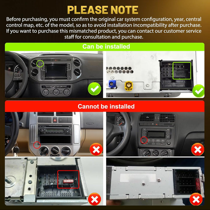 Roinvou 4+64G Android 15 Autoradio für VW Beetle Passat Jetta Sharan CC Tiguana Caddy Wireless CarPl