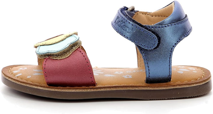Kickers Mädchen DyastarSandale 23 EU Marine Metal Multico, 23 EU Marine Metal Multico