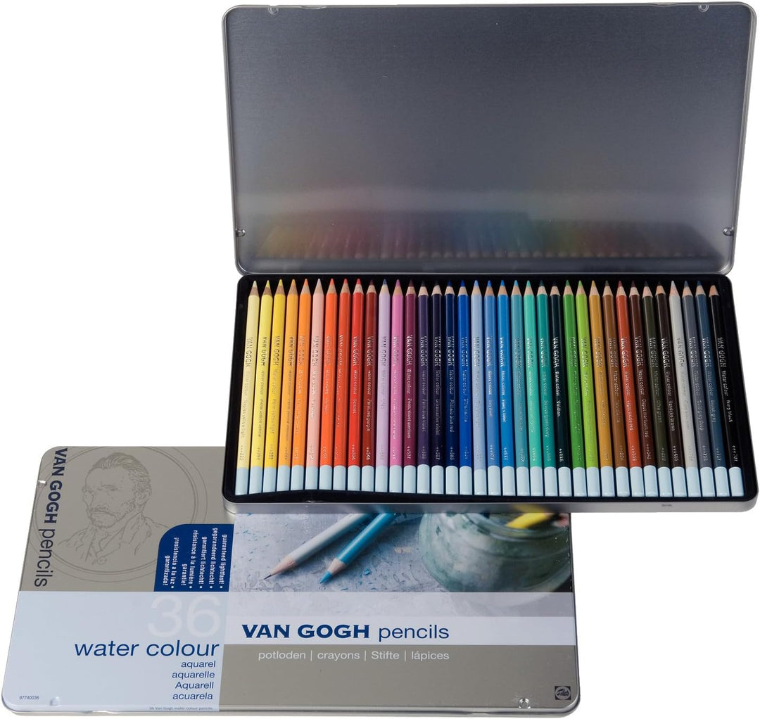 36 Color Set Metal Cased 157 398 Van Gogh Watercolor Pencil (Japan Import)