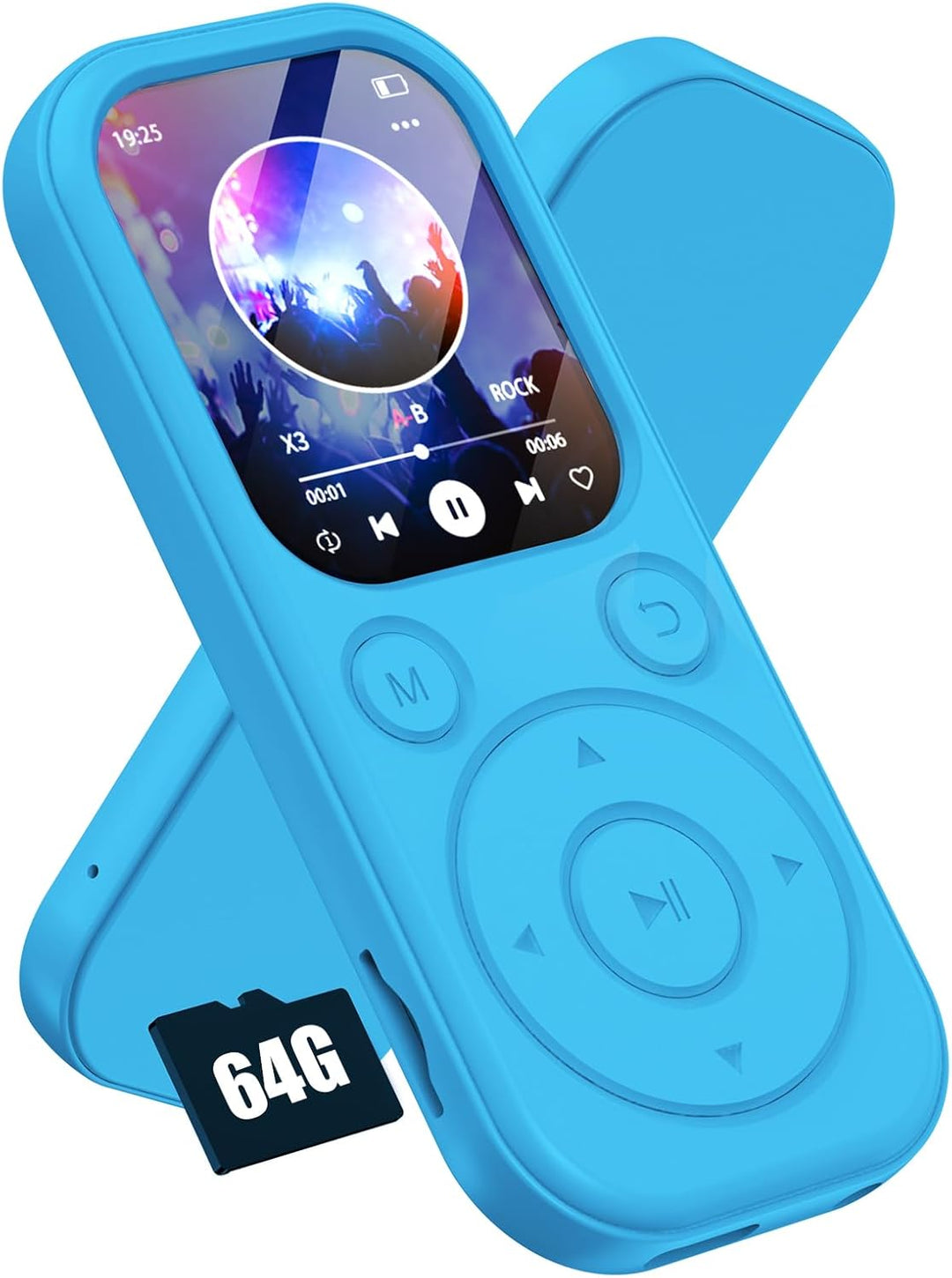 Olycism 64 GB MP3 Player mit Bluetooth 5.3 tragbarer Musik-Player mit HiFi-Klangqualität und FM-Radi