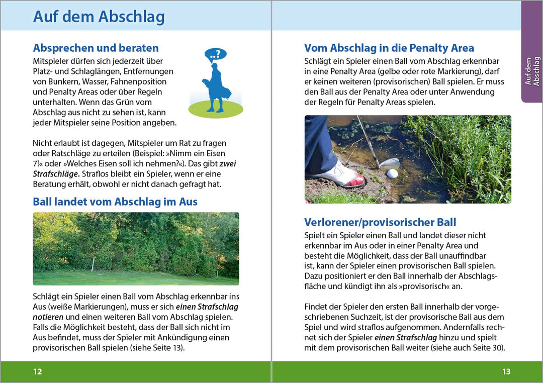 Golfregeln verständlich erklärt: Alle aktuellen Regeln. komplett in Farbe. Perfekt für die Golftasch