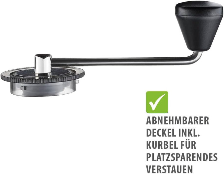 GEFU Kaffeemühle LOCO | Manuelle Kaffeemühle mit Keramikmahlwerk | 5 Mahlstufen für Espresso, Filter