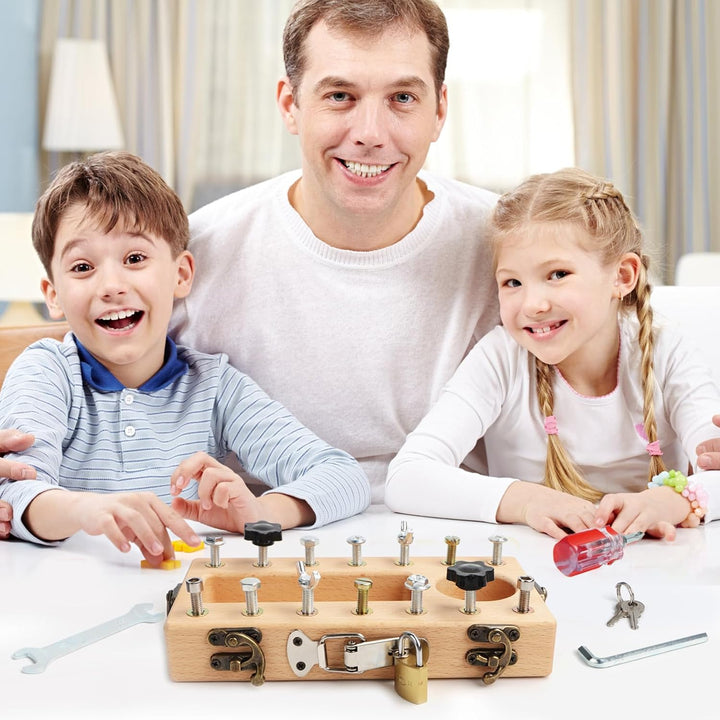Montessori Schraubendreher Board Set, Montessori Spielzeug für 3 4 5 Jahre alt, Kinder Holz Spielzeu