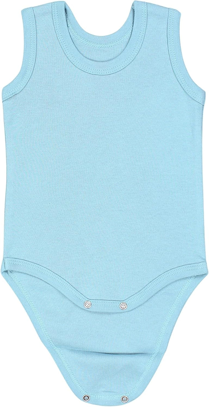 TupTam Baby Jungen Achselbody – Weicher Baby Body im 5er Pack aus Baumwolle, Body Baby Unifarben OEK