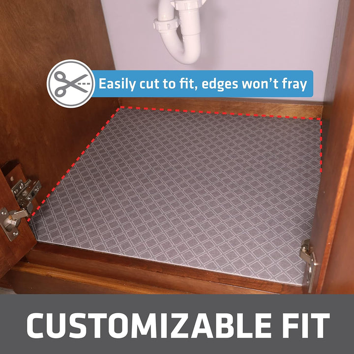 Drymate Premium XL Under The Sink Mat (24” x 59”), Cabinet Protection Mat, Shelf Liner - Absorbent/W