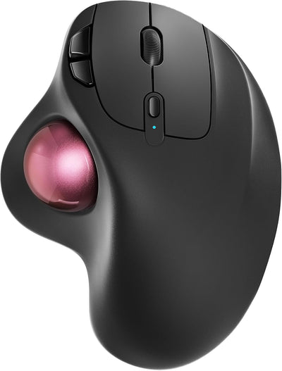 Nulea M501 Kabellose Trackball Maus, Wiederaufladbare Ergonomische Maus, Präzises und Reibungsloses