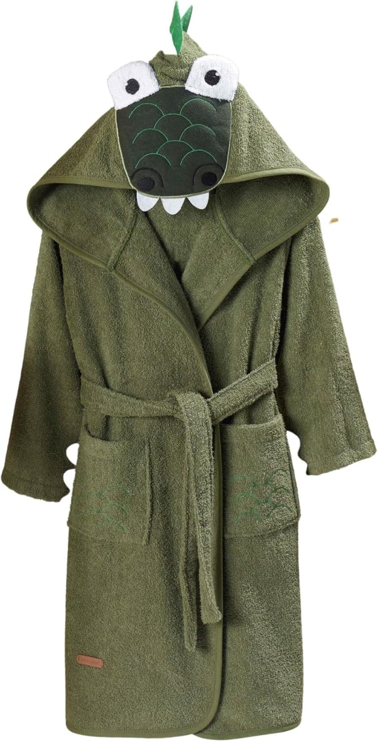 ELY PARKER Bademantel Kinder Frottee, Jungs, Jungen, Mädchen, Handtuch aus Türkische Baumwolle, mit