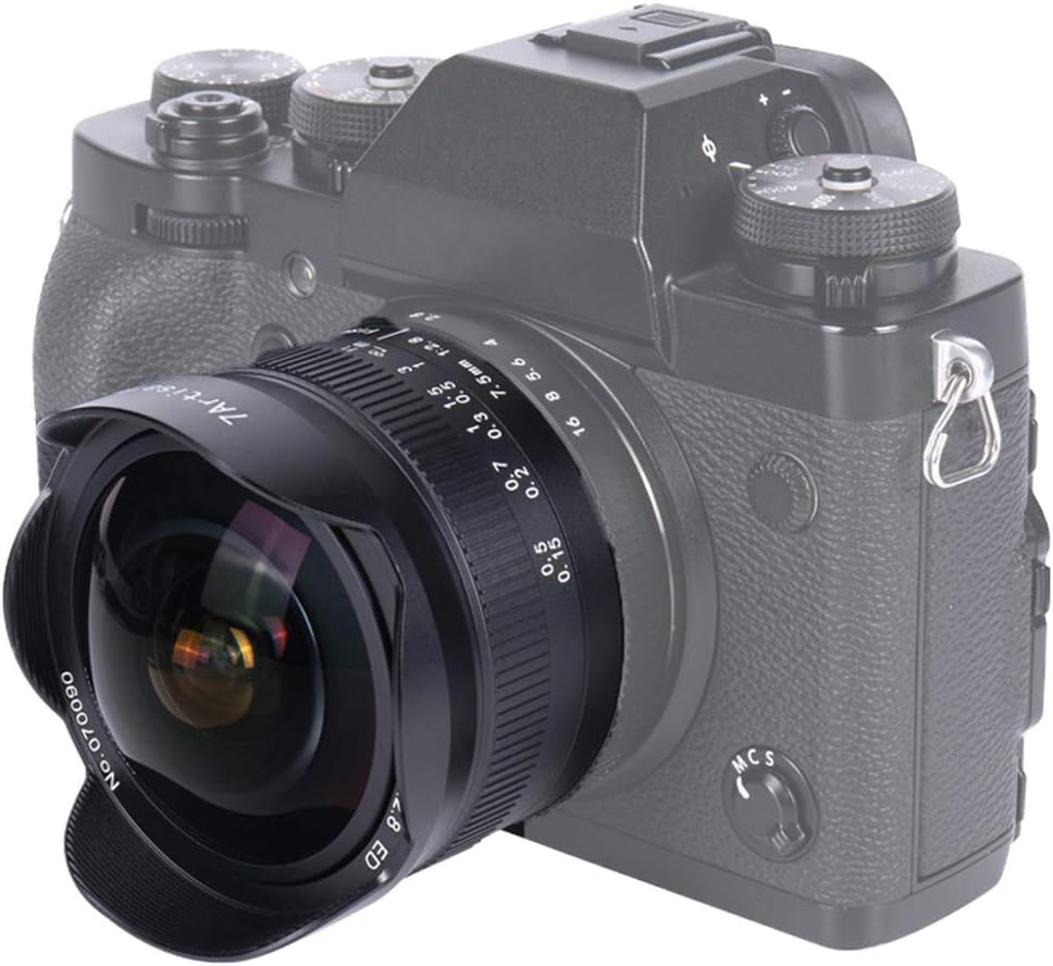 7Artisans 7,5 mm F2,8 II Sony E Mount APS-C Fisheye Prime Objektiv,Manuelles 190° Ultra Weitwinkel F