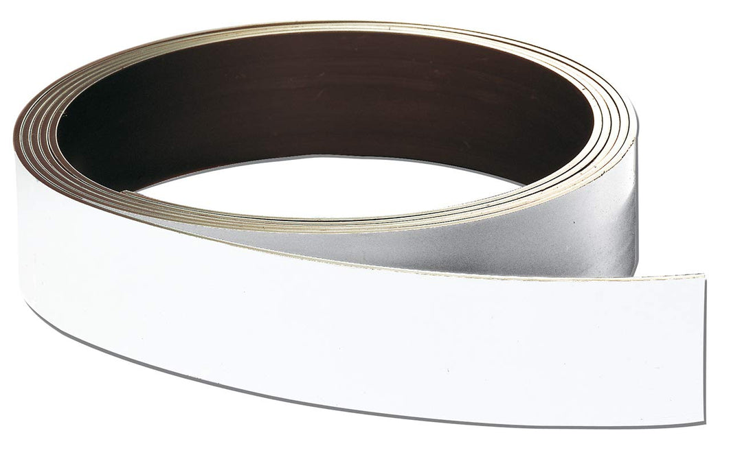 Franken GmbH LS15 - Lagerschilder/ magnetische Rollenware, 1,5 cm x 10 m, Stärke 0,8 mm, weiss 15 mm