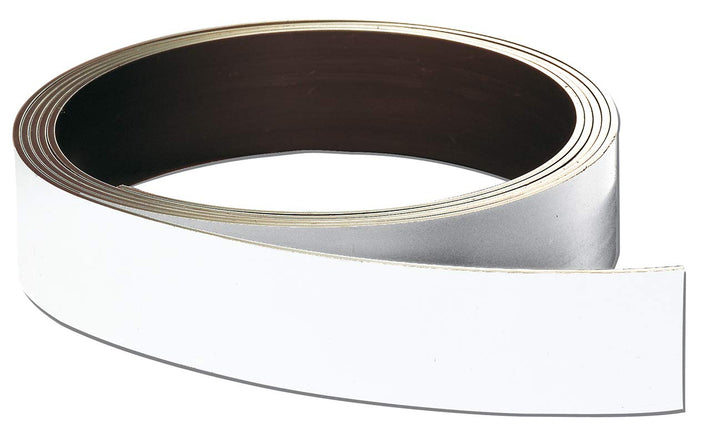 Franken GmbH LS15 - Lagerschilder/ magnetische Rollenware, 1,5 cm x 10 m, Stärke 0,8 mm, weiss 15 mm