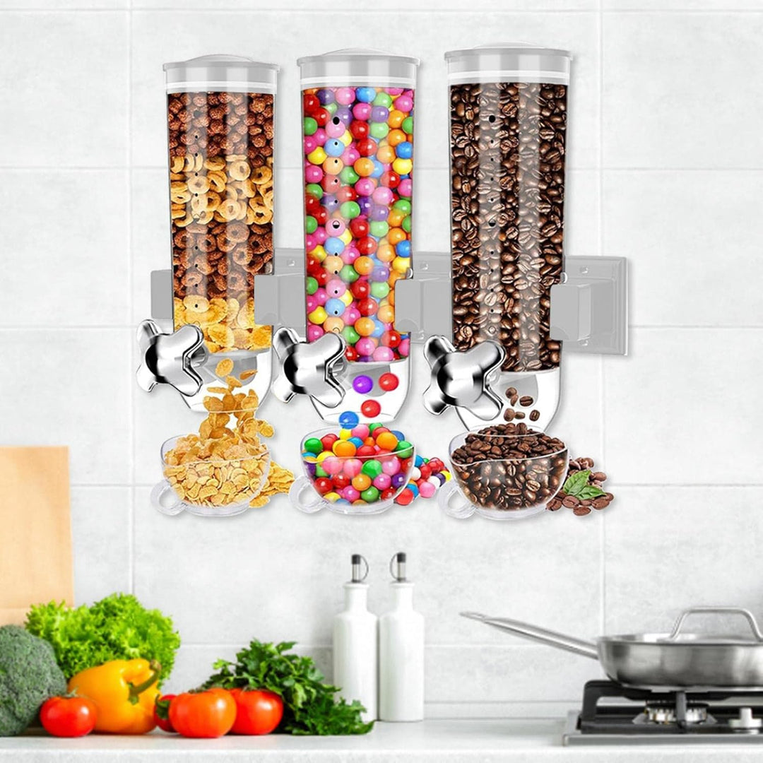 Müsli-Spender Müsli-Vorratsbehälter, Dreifacher Süssigkeitenspender Maschine, Kanister Trockenfutter