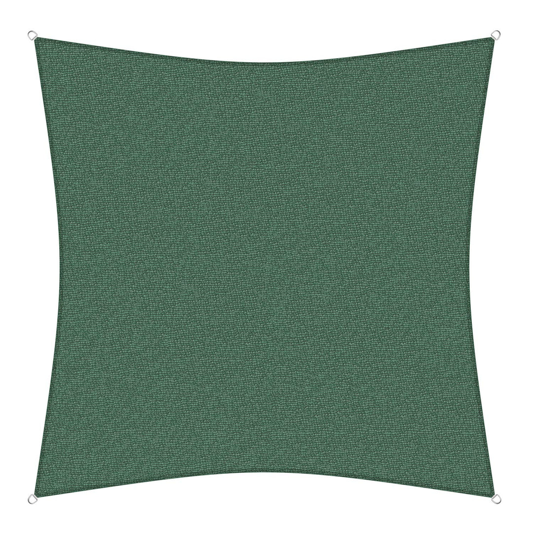 sunprotect 83210 Professional Sonnensegel, 3 x 3 m, Quadrat, Wind- & wasserdurchlässig, grün 3 x 3 m