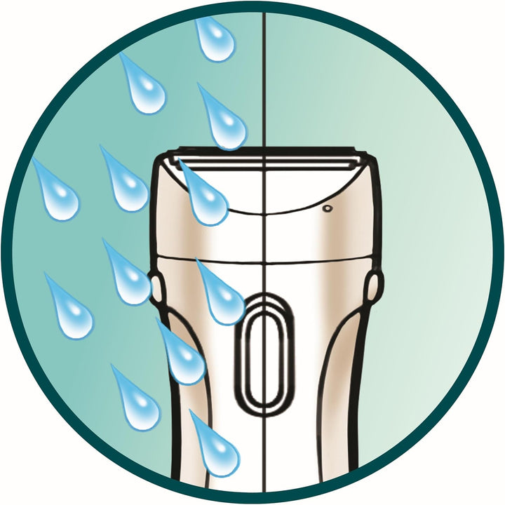 Philips Rasierer Ladyshave Wet & Dry HP6341/00 – Elektrischer, kabelloser Damenrasierer für Achseln,