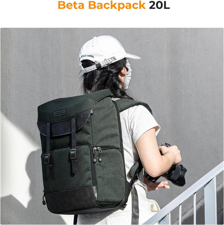 K&F Concept Kamerarucksack Rolltop 20L Fotorucksack Wasserdicht Robuste Rucksack-Stofftaschen aus St