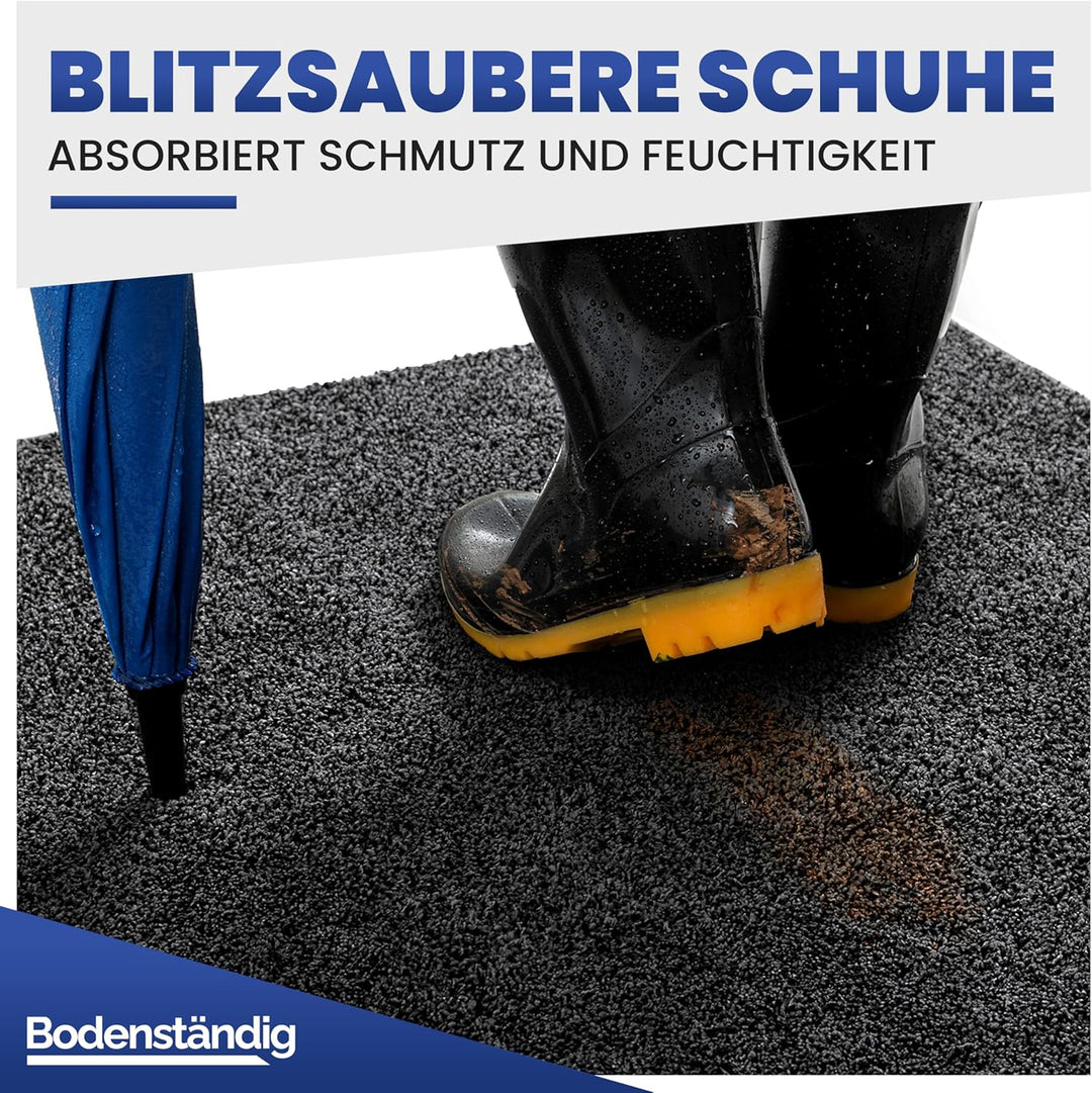 Mibao Fussmatte Innen 60 x 90 cm, Schmutzfangmatte für den Eingangsbereich, Türmatte, rutschfeste, S