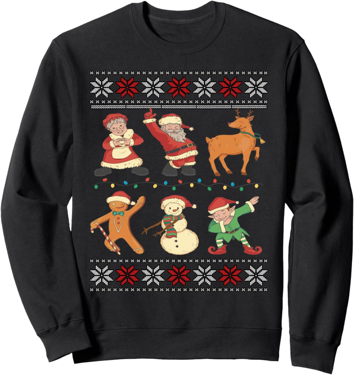 Dab Santa Elf Rentier Schneemann Xmas Weihnachten Sweatshirt