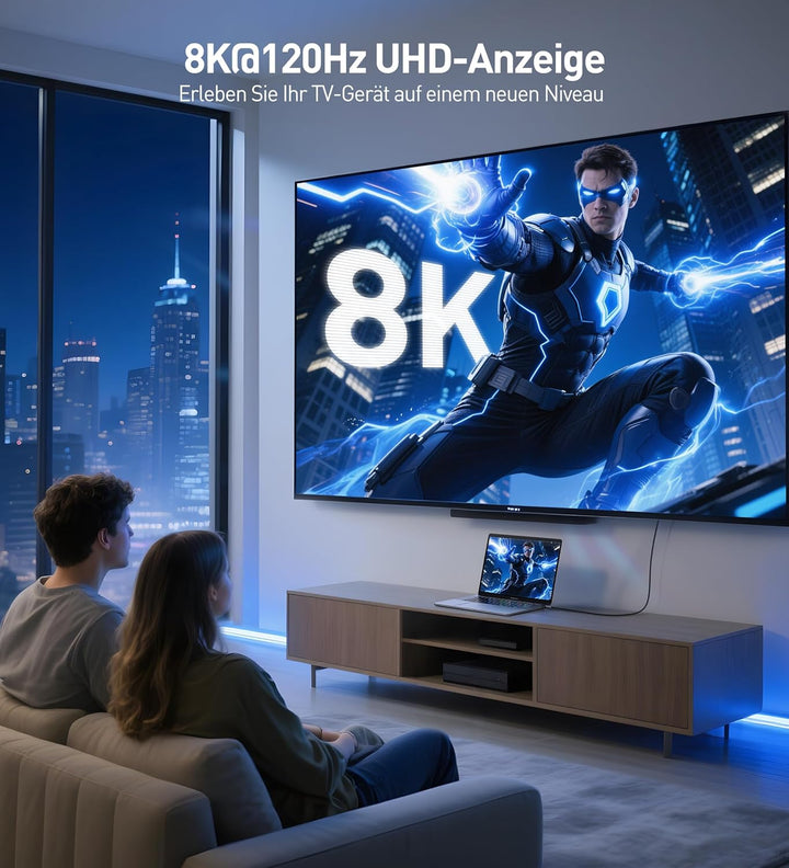 [Ultra-High-Speed-HDMI-Zertifiziert] Cable Matters 3er-Pack 48Gbps 8K HDMI Kabel 3m, HDMI Kabel mit