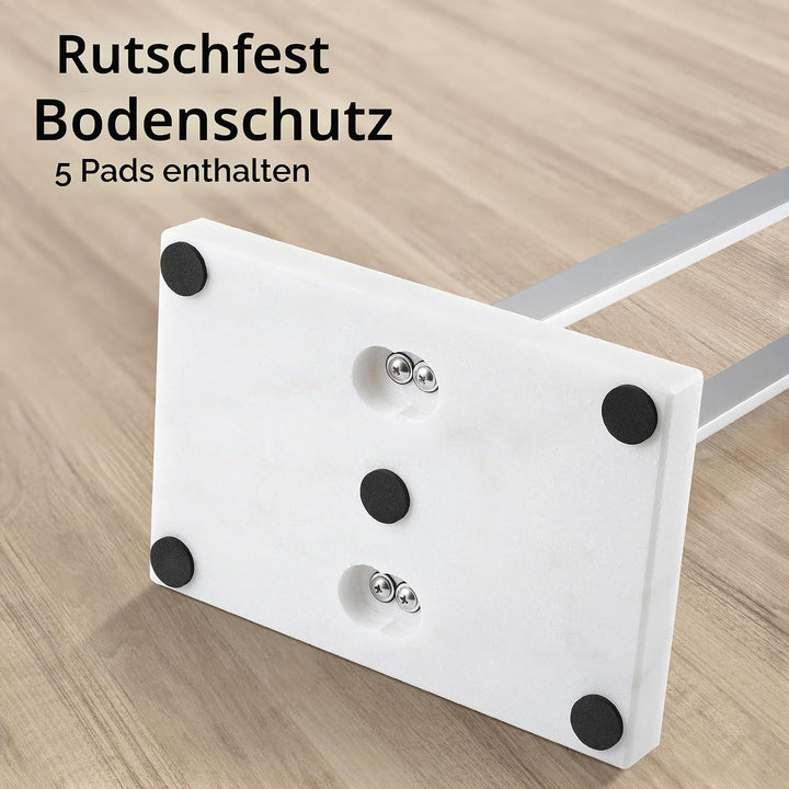 KES Handtuchhalter Stehend, Doppel Handständer Edelstahl SUS304 Badetuchhalter Marmor Handtuchstange